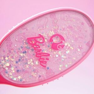 Barbie × Miniso Collection Pink Glitter Hairstyling Hair Brush Kids Travel